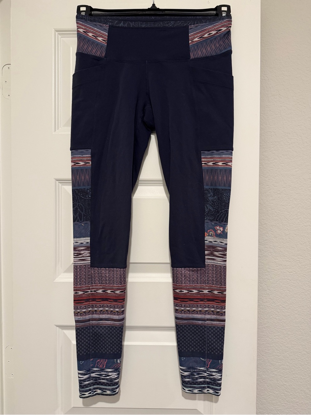 prAna Women’s Small Boho Print Colorblock Workout Leggings